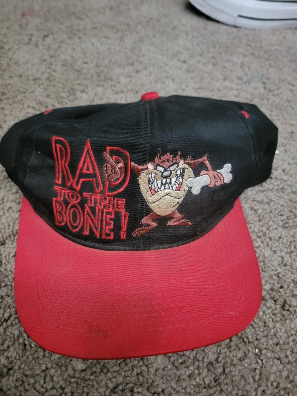 Vintage taz bad to the bone SnapBack Hat 1990s 80s